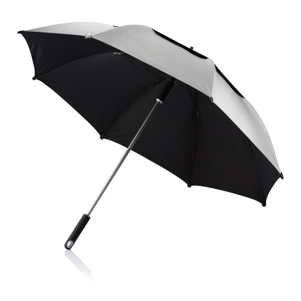 Logotrade promotional giveaway picture of: 27” Hurricane storm umbrella, Ø120 cm, grey