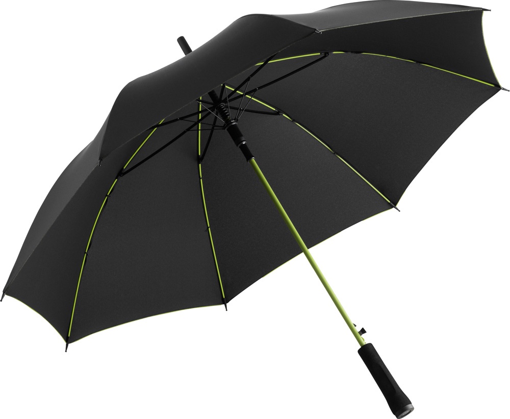 Logo trade business gifts image of: AC regular umbrella Colorline black/green