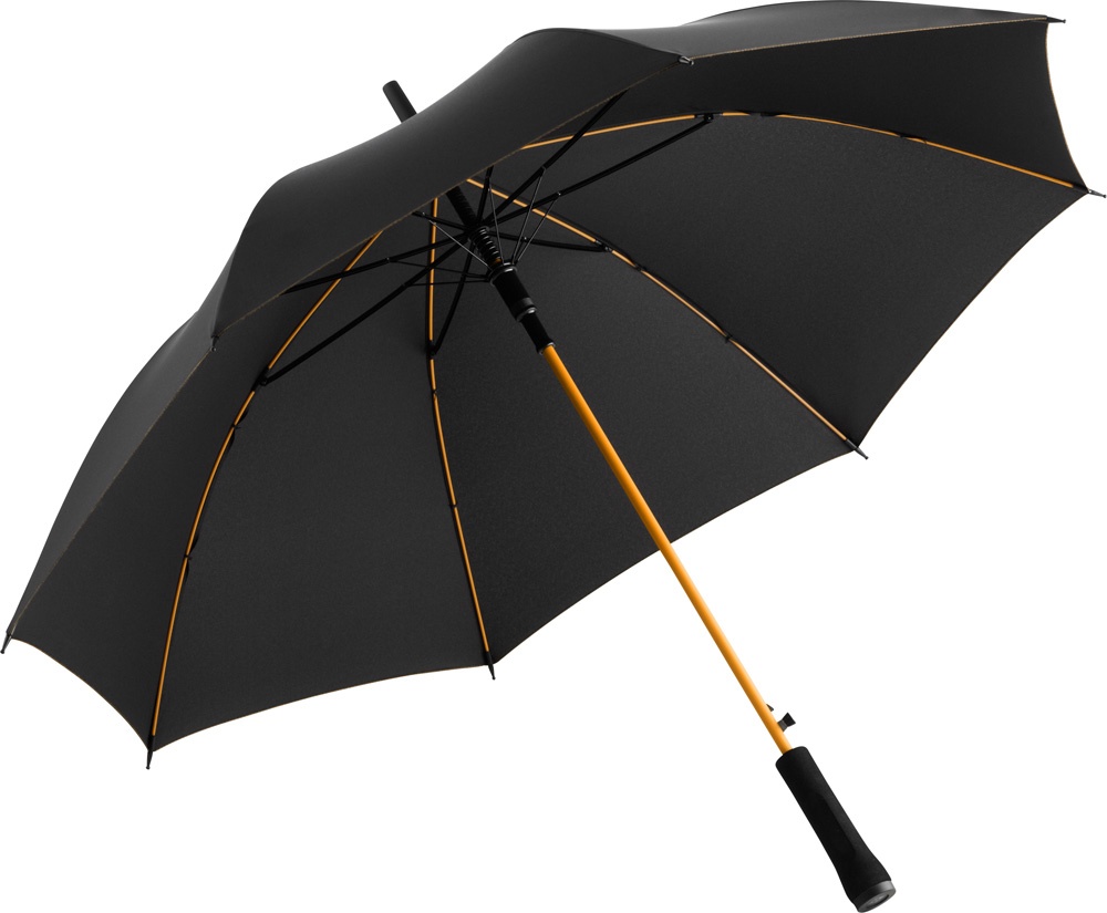 Logo trade business gift photo of: AC regular umbrella Colorline black/orange