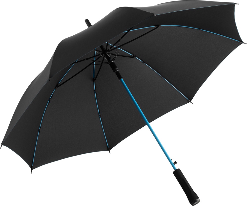 Logo trade promotional merchandise image of: AC umbrella Colorline black/ sky blue