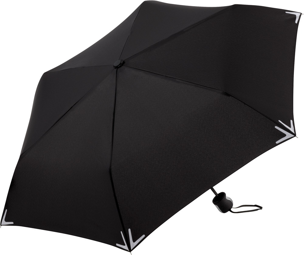 Logo trade corporate gifts image of: Mini umbrella Safebrella® 5071, Black