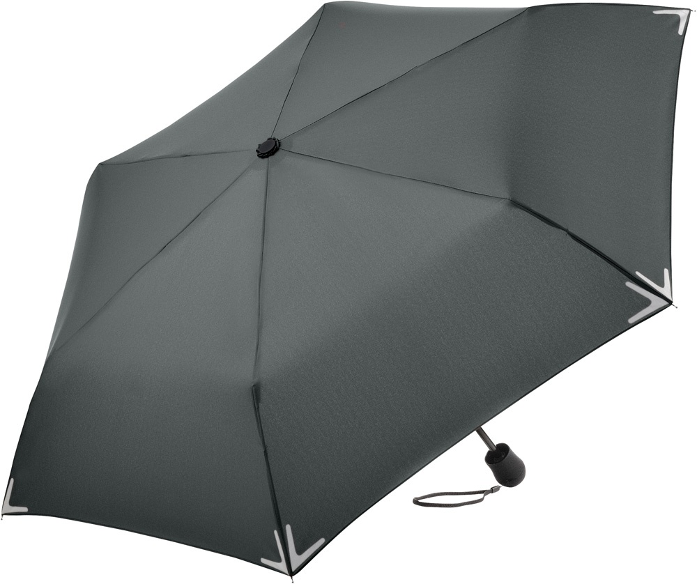 Logo trade promotional merchandise photo of: Mini umbrella Safebrella® LED light 5171, Grey