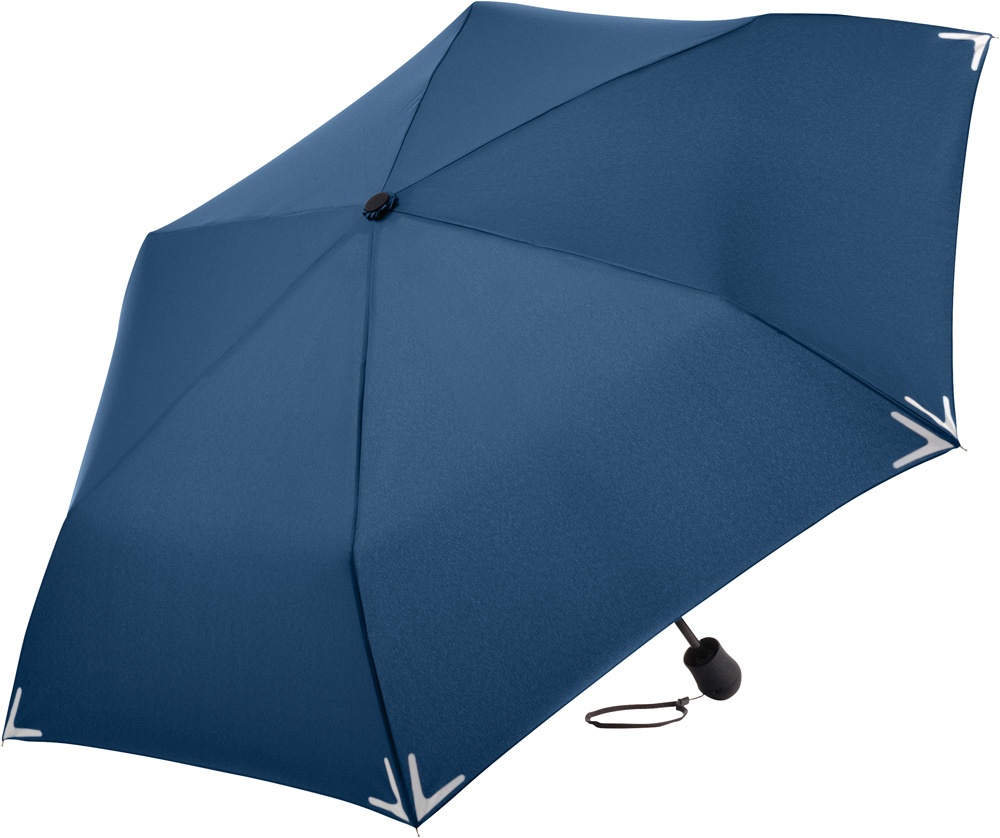 Logo trade corporate gift photo of: Mini umbrella Safebrella® LED light 5171, Blue