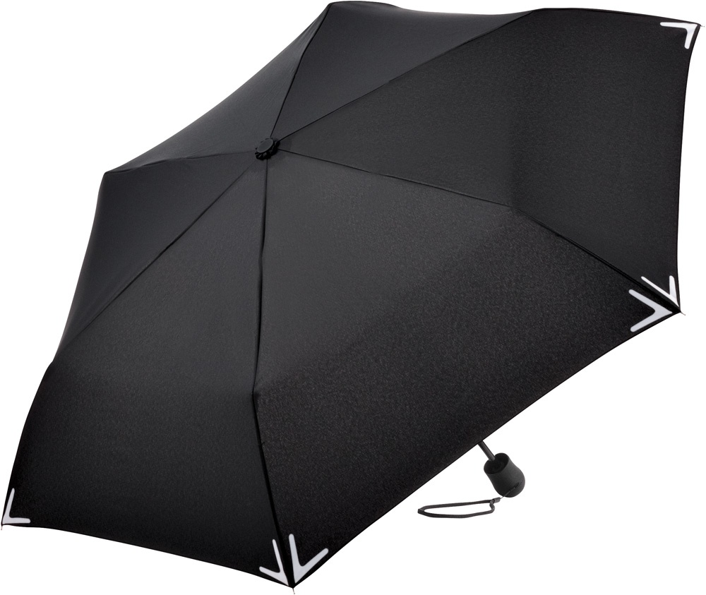 Logo trade promotional products picture of: Mini umbrella Safebrella® LED light 5171, Black