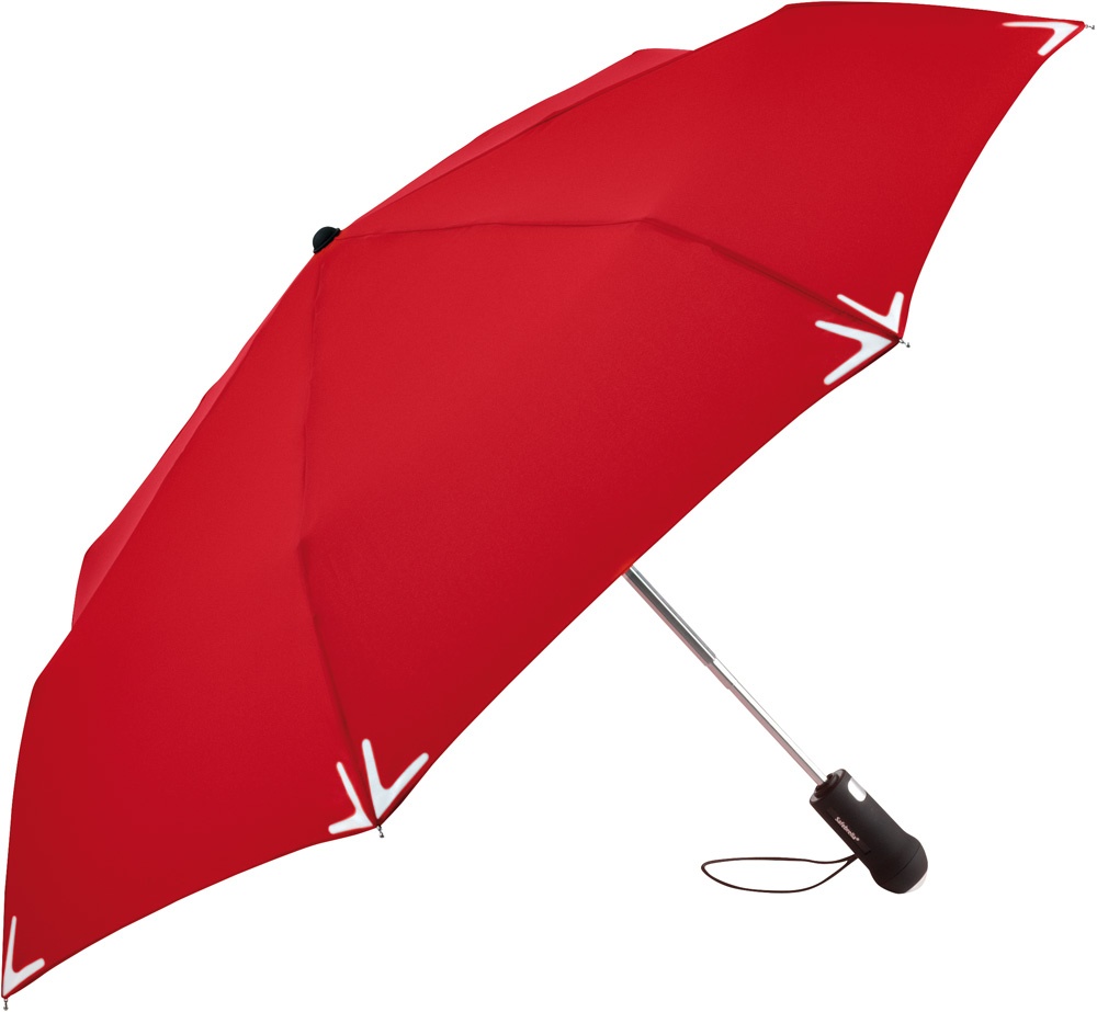 Logo trade advertising product photo of: AOC mini umbrella Safebrella® LED 5471, Red