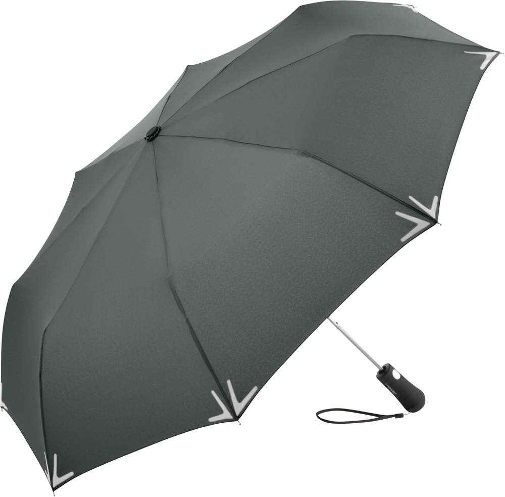 Logotrade promotional item image of: AC mini umbrella Safebrella® LED 5571, Grey