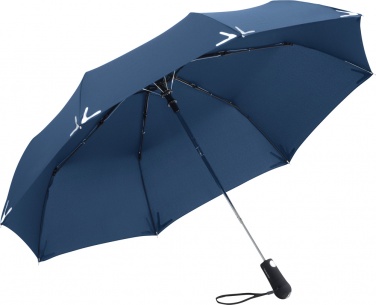 Logo trade promotional products picture of: AC mini umbrella Safebrella® LED 5571, Blue