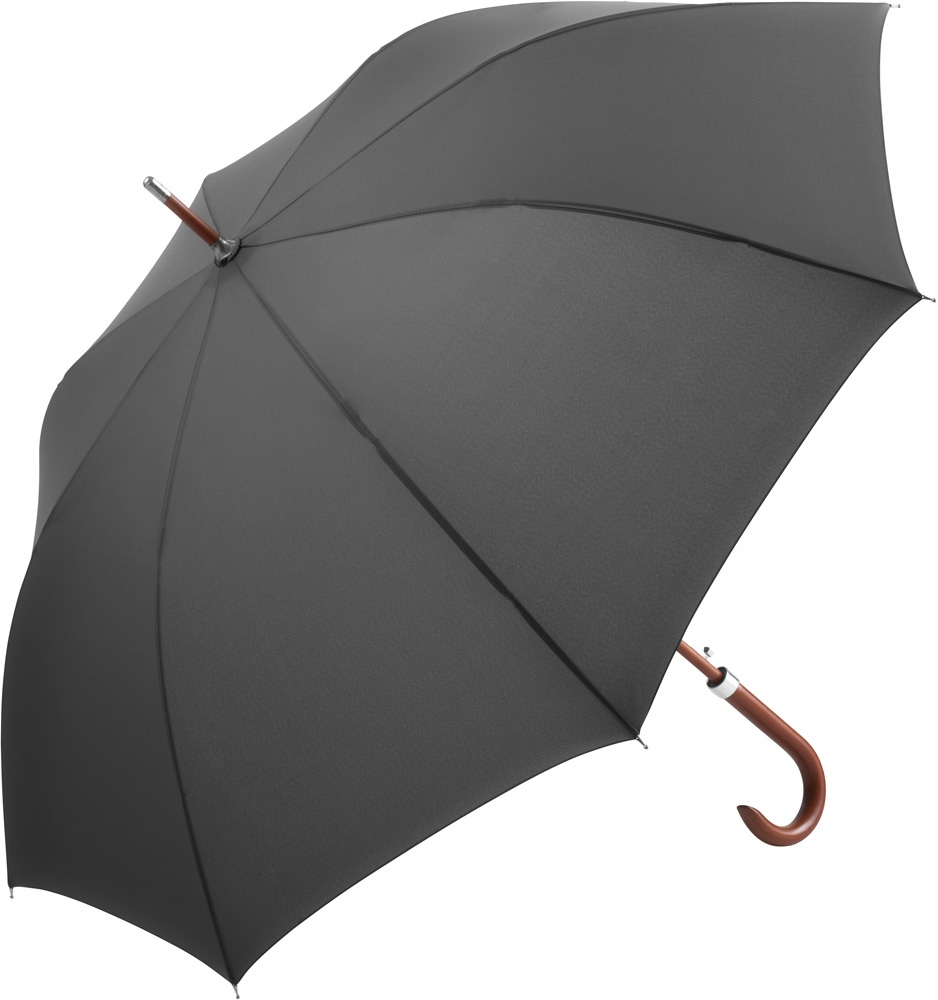 Logotrade corporate gift image of: AC woodshaft golf umbrella FARE®-Collection, Grey