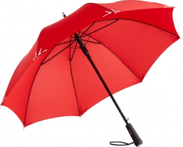 Logo trade advertising products image of: AC regular umbrella Safebrella® LED, Red