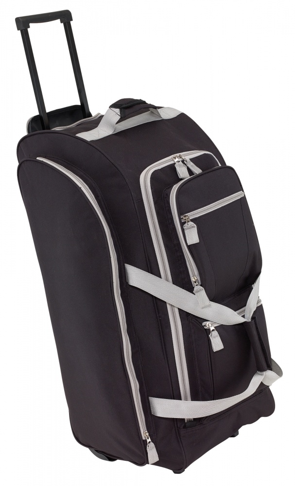 Logo trade promotional products image of: Trolley-travelbag, "9P" 600D, black