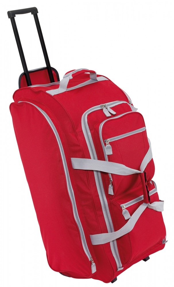 Logotrade advertising product image of: Trolley-travelbag,"9P" 600D, red