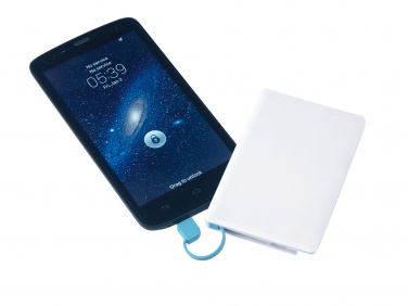 Logo trade corporate gifts image of: Mobile Powerbank, Backup, white