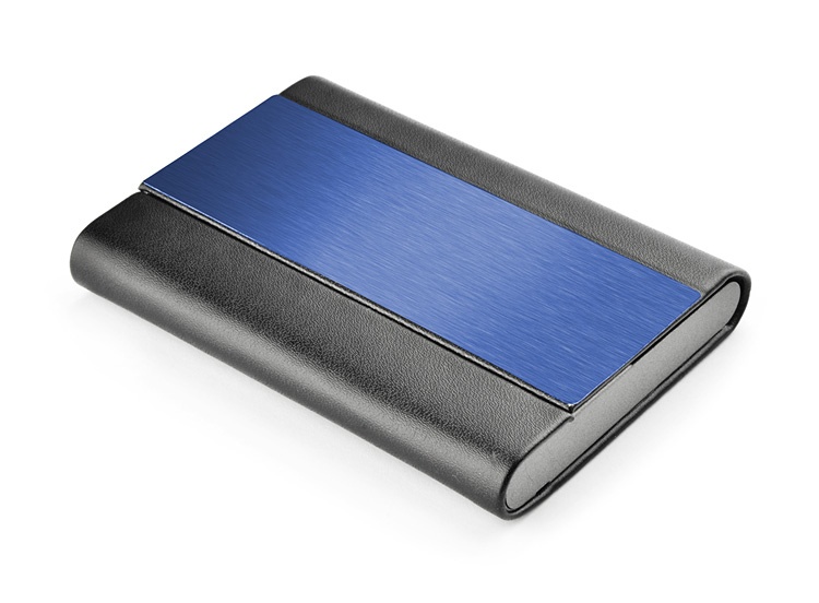 Logotrade promotional item picture of: Business card holder DISA, Blue