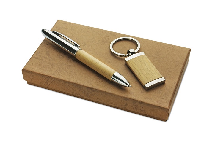 Logotrade corporate gift picture of: Gift set FRED, Beige