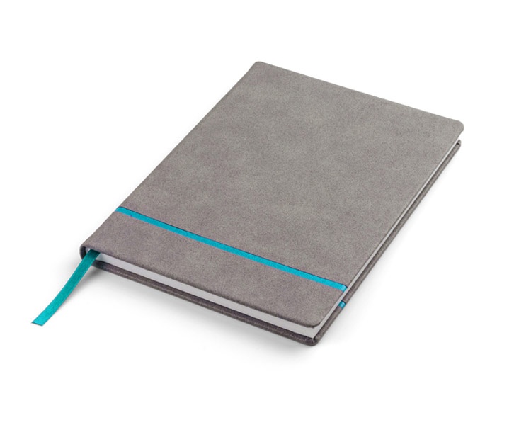 Logo trade corporate gifts image of: Notebook NUBOOK A5, blue