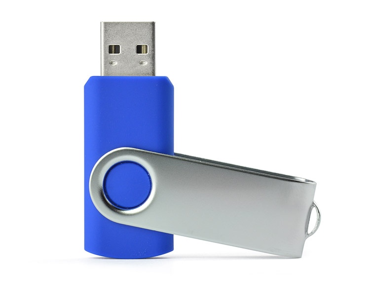 Logo trade promotional merchandise image of: USB flash drive TWISTER 8 GB, Blue