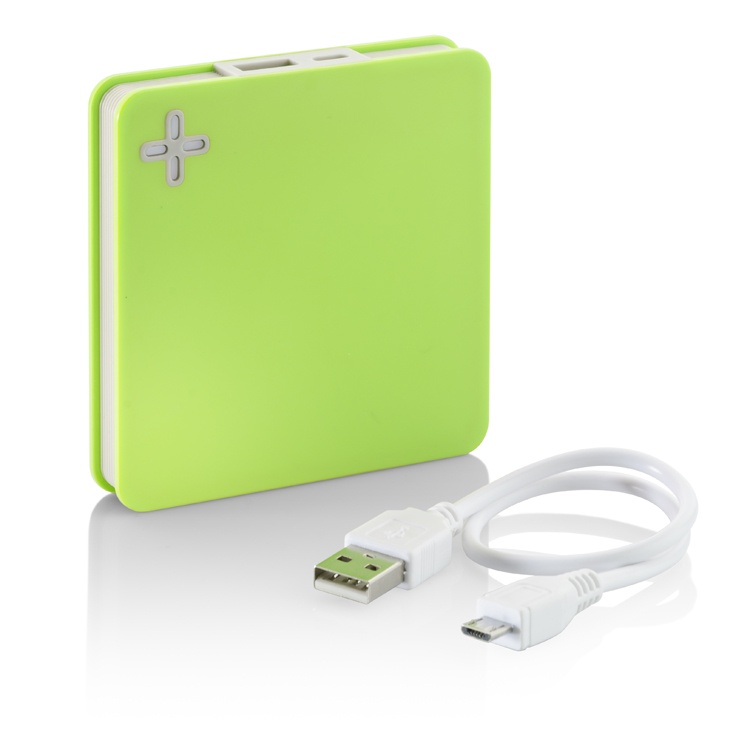 Logo trade promotional items image of: Power bank MAIS 5200 mAh, Light Green