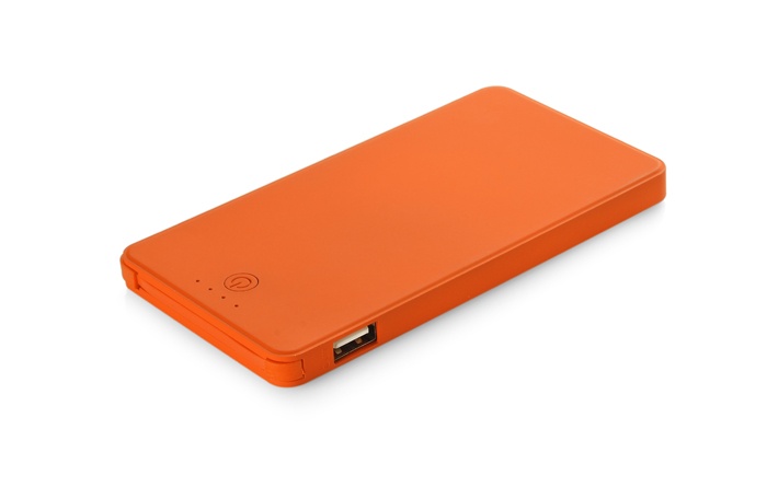 Logo trade promotional merchandise photo of: Power bank VIVID 4000 mAh, Orange