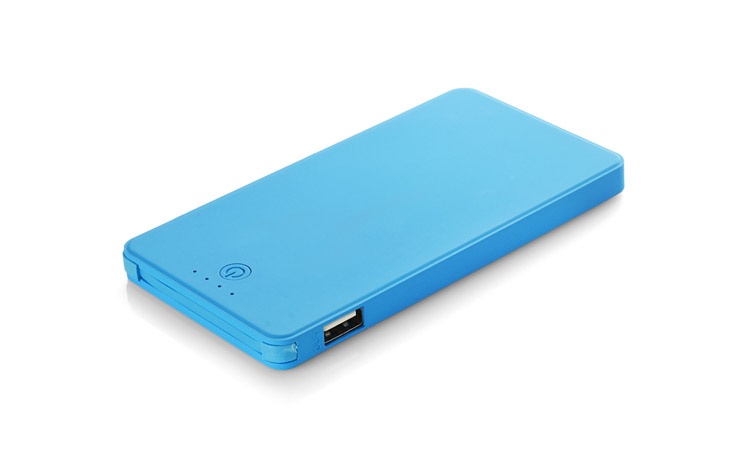 Logo trade promotional merchandise image of: Power bank VIVID 4000 mAh, Blue