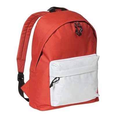 Logo trade corporate gifts image of: Backpack, Red/White