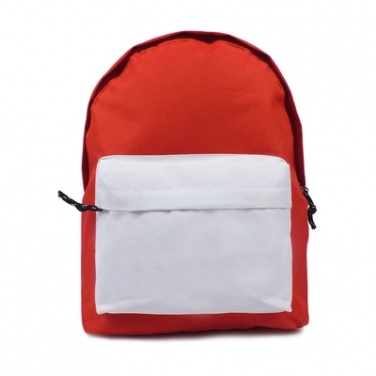 Logo trade business gifts image of: Backpack, Red/White