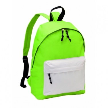 Logo trade business gifts image of: Backpack, Green/White