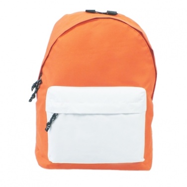 Logo trade advertising products image of: Backpack, Orange/White