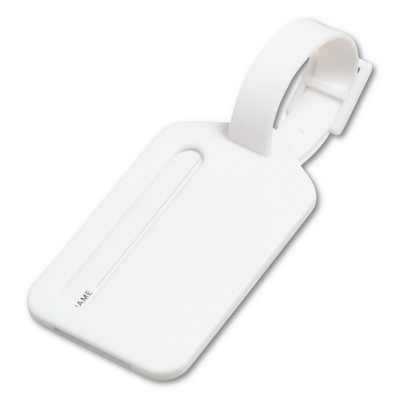 Logo trade promotional gift photo of: Luggage tag, White