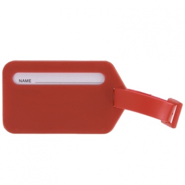 Logo trade corporate gifts image of: Luggage tag, Red