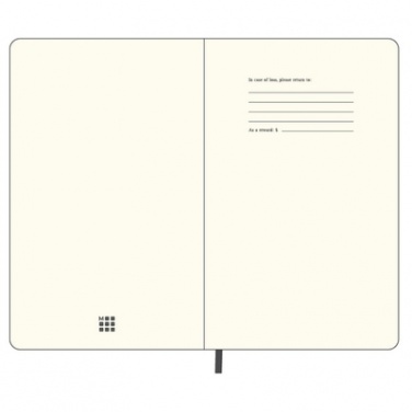 Logo trade corporate gift photo of: Moleskine large notebook, lined pages, hard cover, black