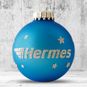 Logo trade promotional merchandise picture of: Christmas ball with 1 color logo, 8 cm