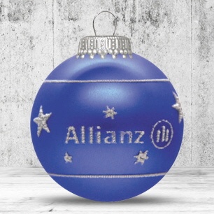 Logotrade promotional product image of: Christmas ball with 1 color logo, 8 cm