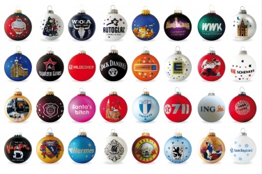 Logo trade promotional giveaways picture of: Christmas ball with 4-5 color logo 7 cm