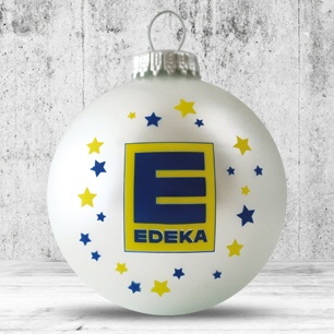 Logo trade advertising product photo of: Christmas ball with 4-5 color logo 8 cm