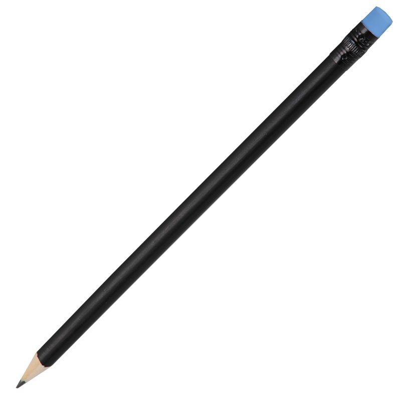 Logotrade promotional item image of: Wooden pencil, blue/black