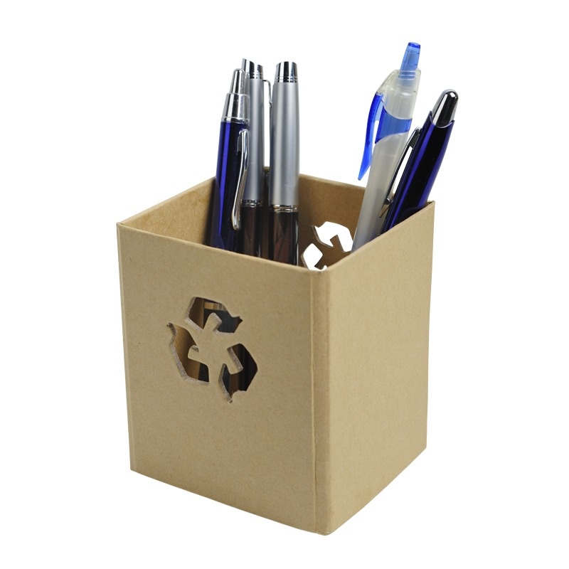 Logo trade promotional merchandise image of: Recover pen holder, brown