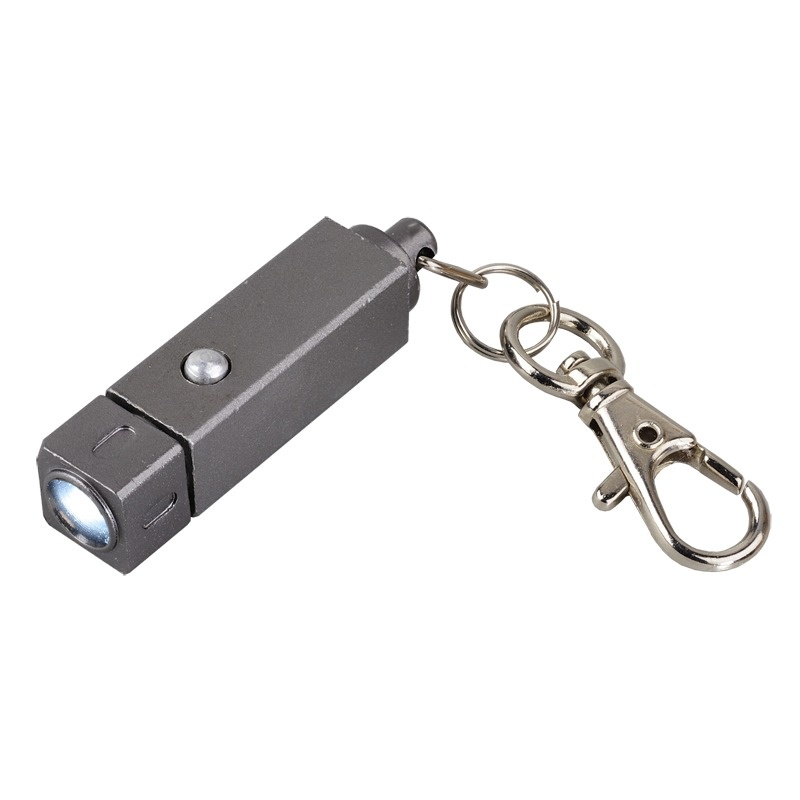 Logo trade advertising products picture of: Muscle LED torch keyring, graphite