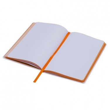 Logo trade business gift photo of: Plain notepad, @ 130x210/80p, orange/white