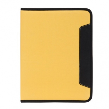 Logo trade advertising product photo of: Ortona A4 folder, yellow/black