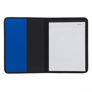 Logo trade promotional merchandise image of: Ortona A4 folder, blue/black