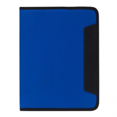 Logo trade promotional products image of: Ortona A4 folder, blue/black