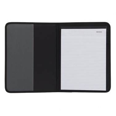 Logo trade promotional merchandise photo of: Ortona A4 folder, grey/black