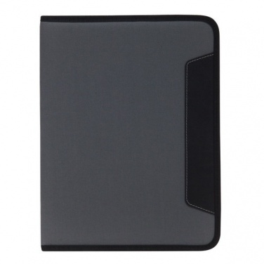 Logo trade promotional merchandise photo of: Ortona A4 folder, grey/black