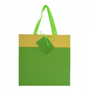 Logo trade promotional items picture of: Gift bag, green/yellow