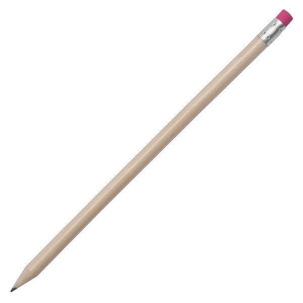 Logo trade promotional item photo of: Wooden pencil, pink/ecru