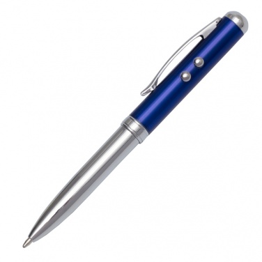 Logo trade advertising products picture of: Supreme ballpen with laser pointer - 4 in 1, blue