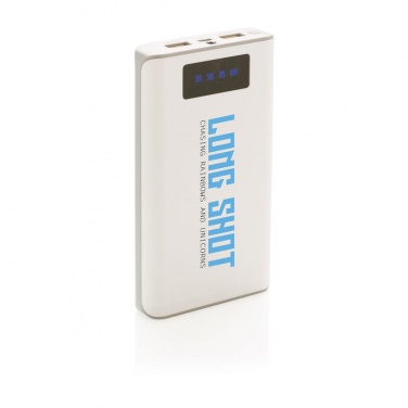 Logotrade advertising product image of: 10.000 mAh powerbank with display, white