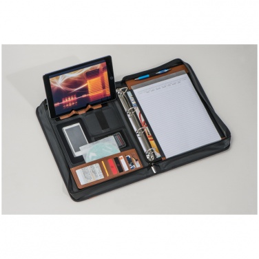 Logotrade promotional item picture of: DIN A4 conference folder with ring binder, brown