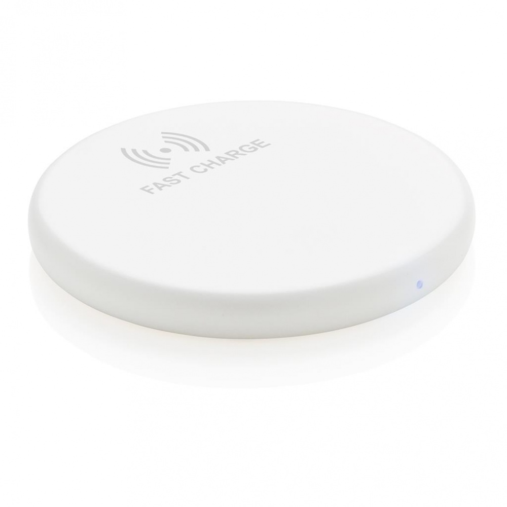 Logo trade corporate gifts image of: Wireless 10W fast charging pad, white