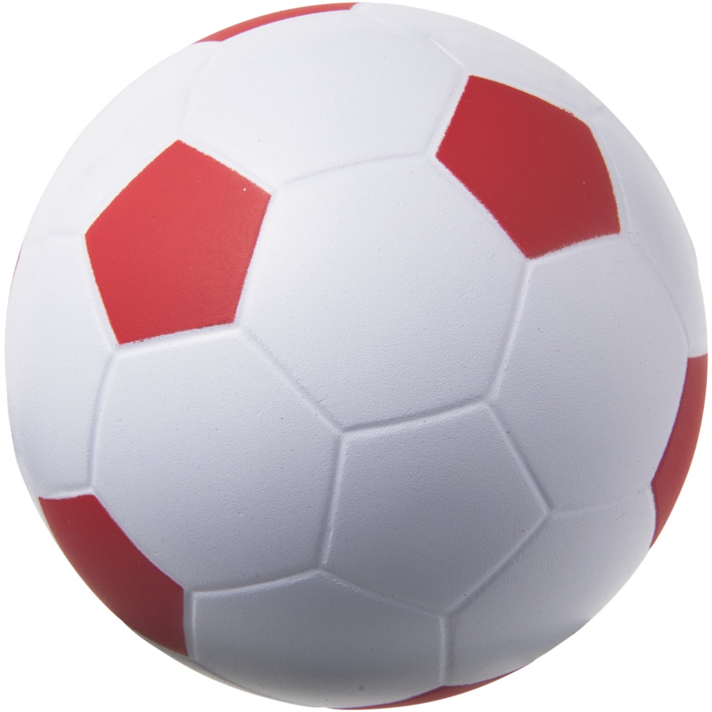 Logo trade promotional giveaway photo of: Football stress reliever, red